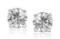 14k Wgold Round .50ct White Topaz Stud Earrings