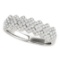 14k White Gold Round .59ct Diamond Studded Ring