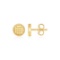 14k Gold Textured Circle Post Earrings