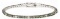 18k W. Gold Round 1.84ct Gemstone Tennis Bracelet