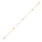 14k Two-tone Gold Polished Cubes Bracelet