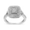 Dazzling .51ct Diamond Cluster Cushion Ring
