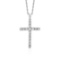 Round .04ct Diamond Cross Pendant Necklace