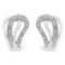Lustrous .11ct Diamond Accent Horseshoe Earrings