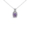 Stunning 1.78ct Amethyst & Diamond Accent Necklace