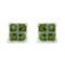Exquisite .40ct Green Diamond 4-stone Earrings