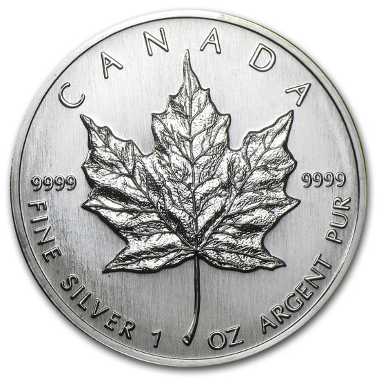 1989 Canada 1 Oz Silver Maple Leaf Bu