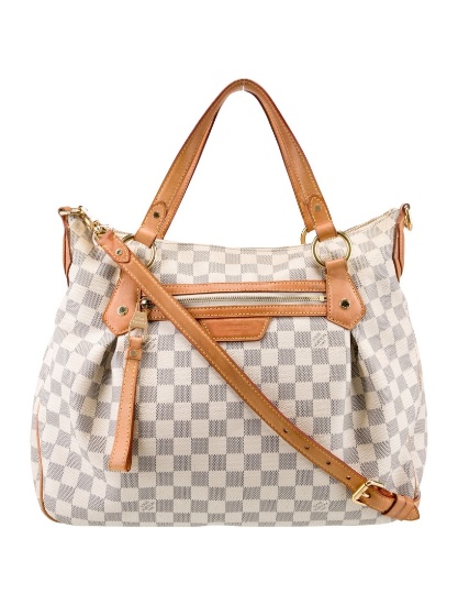 Louis Vuitton Azur Evora Mm Brass Hdw Shldr Bag