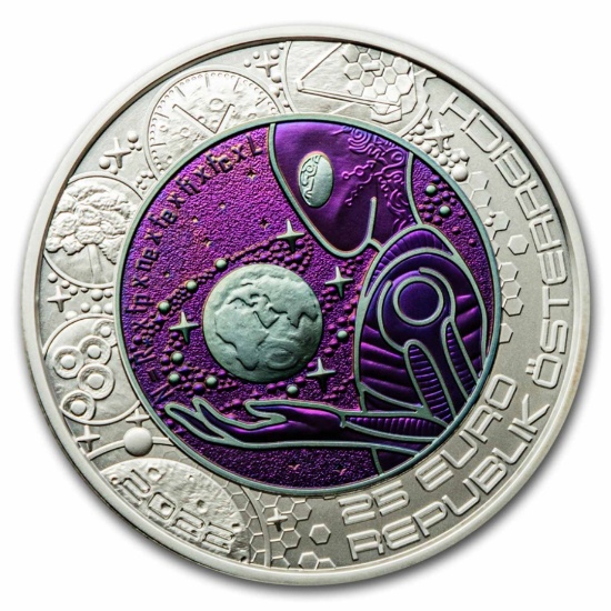 2022 Austria Silver Extraterrestrial Life Bu