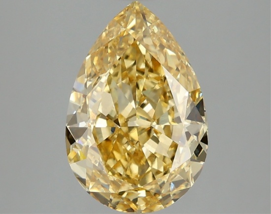 Fancy Yellow Pear Cut 3.05ct Vs1 Lab Diamond