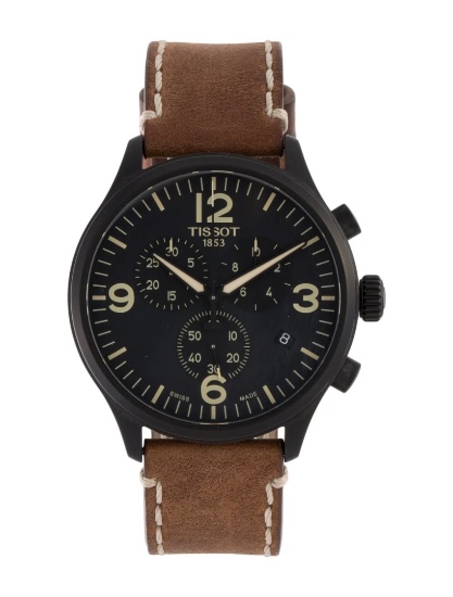 Tissot Chrono Xl Black Dial Qtz Men's 45mm