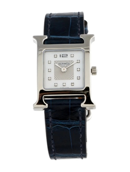 Hermes Heure H Mop Dial Quartz Women's 21mm