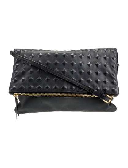 Mcm Grey Leather Zip Gold-tone Hdw Crossbody Bag