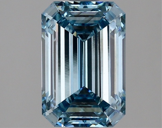 Fancy Blue Emerald Cut 2.06ct Vs2 Lab Diamond