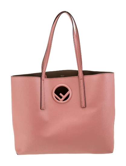 Fendi F Is Fendi Pink Leather Silver-tone Hdw Tote