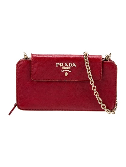 Prada Fuoco Saffiano Metal Lthr Crossbody Bag