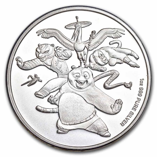 2023 1 Oz Silver Kung Fu Panda 15th Anniversary Bu