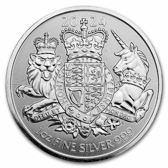 2024 Great Britain 1 Oz Silver The Royal Arms Bu