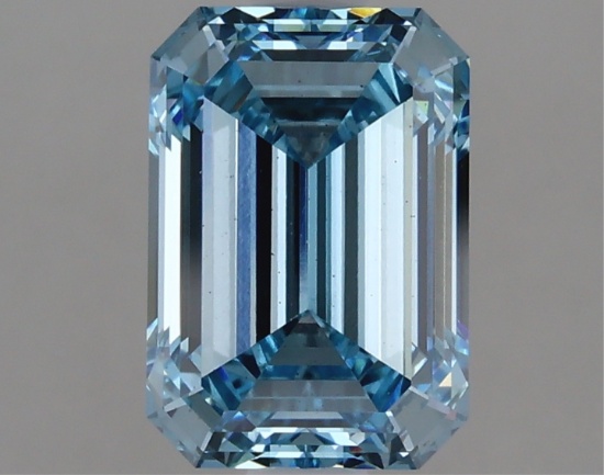 Fancy Blue Emerald Cut 2.04ct Vs2 Lab Diamond