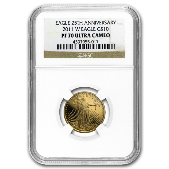 2011-w 1/4 Oz Proof American Gold Eagle Pf-70 Ngc