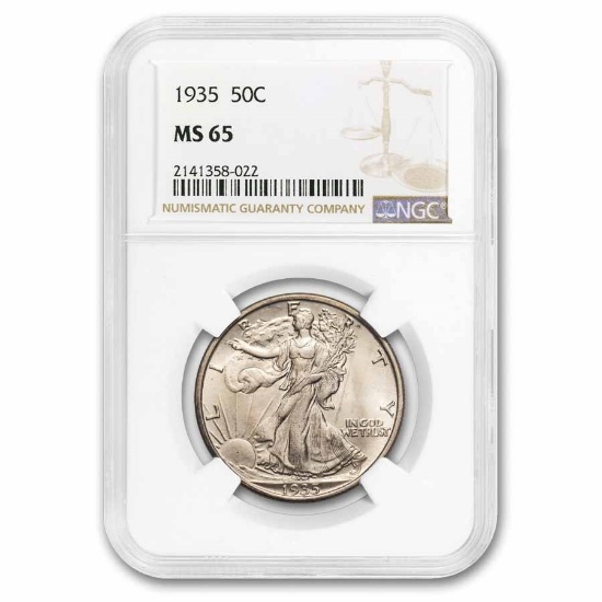 1935 Walking Liberty Half Dollar Ms-65 Ngc