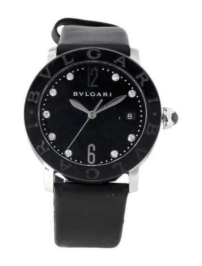 Bvlgari Bvlgari Ceramic Blk Dial Auto Women's 37mm