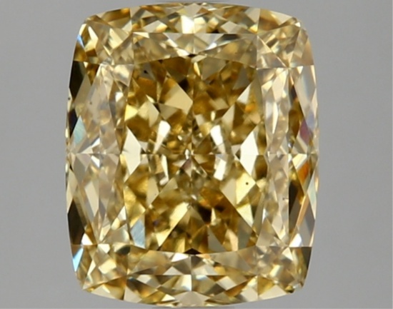 Fancy Yellow Cushion Cut 3.08ct Vs1 Lab Diamond