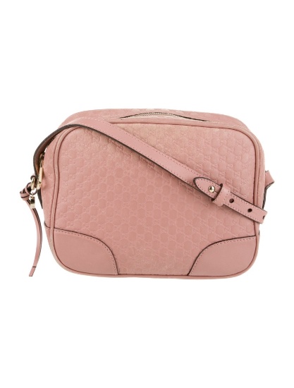 Gucci Microguccissima Bree Mini Pink Lthr Msgr Bag