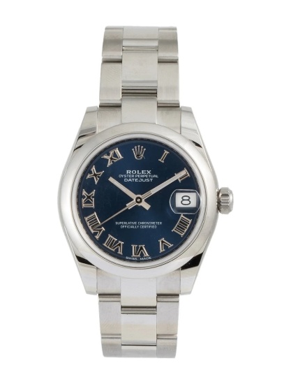 Rolex Datejust Ss Blue Dial Automatic Women's 31mm