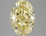 Fancy Yellow Oval Cut 4.04ct Vs1 Lab Diamond