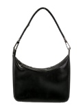 Gucci Black Leather Silver-tone Hdw Shldr Bag