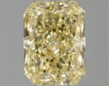 Fancy Yellow Radiant Cut 1.56ct Vs1 Lab Diamond