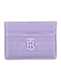 Burberry Purple Leather Monogram Tonal Hdw Wallet