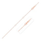 14k Rose Gold Double Extendable Cable Chain 0.6mm