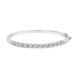 14k Gold 1.86ct Diamond Semi Bezel Set Bangle