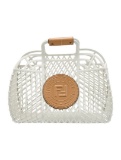 Fendi Medium 2022 White Colorblock Top Hdl Bag