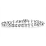 Exquisite .54ct Diamond Wave Stye Link Bracelet