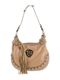 Gucci Neut Leather Babouskas & Hysteria Shldr Bag