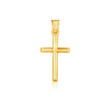 14k Gold High Polish Cross Pendant