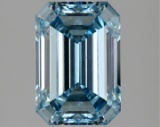Fancy Blue Emerald Cut 2.59ct Vs2 Lab Diamond