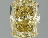 Fancy Yellow Cushion Cut 1.59ct Vs1 Lab Diamond