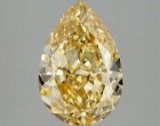 Fancy Yellow Pear Cut 3.05ct Vs1 Lab Diamond