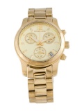 Michael Kors Runway Gold Dial Qtz Women's 33mm