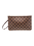 Louis Vuitton Ebene Neverfull Pouch Brown Clutch