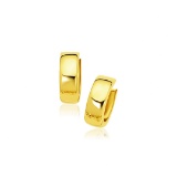 14k Gold Snuggable Hoop Earrings