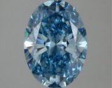 Fancy Blue Oval Cut 3.01ct Si1 Lab Diamond