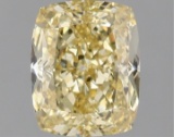 Fancy Yellow Cushion Cut 1.52ct Vvs2 Lab Diamond