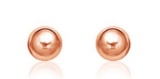 14k Rose Gold Round Stud Earrings 5.0mm