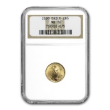 2000 1/10 Oz American Gold Eagle Ms-70 Ngc