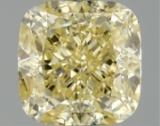 Fancy Yellow Cushion Cut 1.59ct Vvs2 Lab Diamond